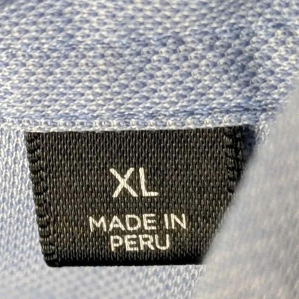 Travis Mathew Mens Golf Polo XL Button Short Sleeve Blue CUSTOM Mansion Ridge - Picture 4 of 6
